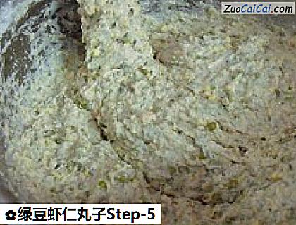 绿豆虾仁丸子做法第五步骤