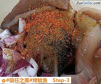 烤鱿鱼做法第三步骤