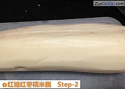 红糖红枣糯米藕做法第二步骤