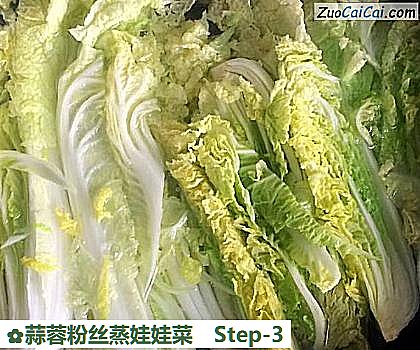 蒜蓉粉丝蒸娃娃菜做法第三步骤