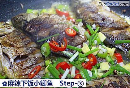 麻辣下饭小鲫鱼做法第三步骤