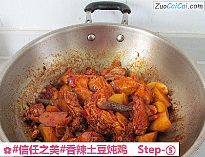 香辣土豆炖鸡做法第五步骤