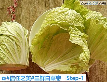 三鲜白菜卷做法第一步骤