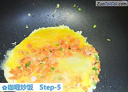 咖喱炒饭做法第五步骤