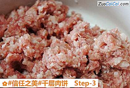 千层肉饼做法第三步骤