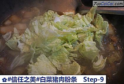 白菜猪肉粉条做法第九步骤