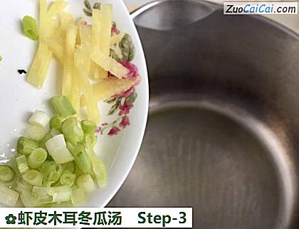 虾皮木耳冬瓜汤做法第三步骤