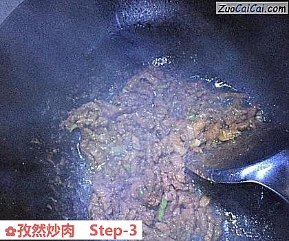 孜然炒肉做法第三步骤