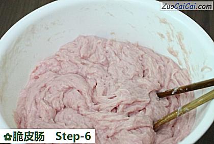 脆皮肠做法第六步骤