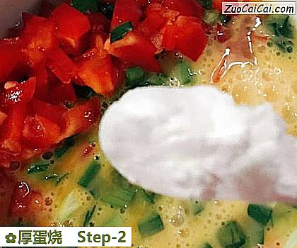 厚蛋烧做法第二步骤