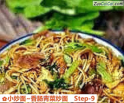 小炒面~香肠青菜炒面做法第九步骤