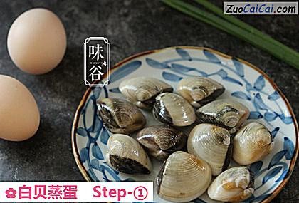 白贝蒸蛋做法第一步骤