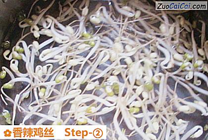香辣鸡丝做法第二步骤