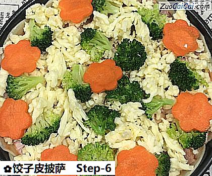 饺子皮披萨做法第六步骤