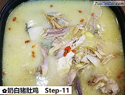 奶白猪肚鸡做法第十一步骤