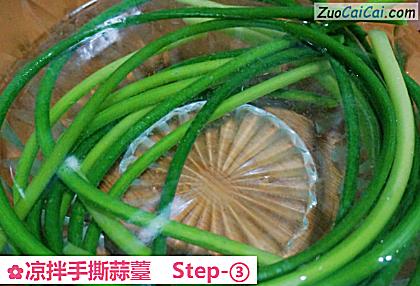 凉拌手撕蒜薹做法第三步骤