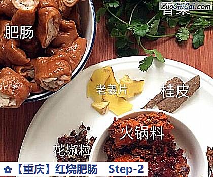 红烧肥肠做法第二步骤