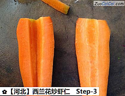 西兰花炒虾仁做法第三步骤