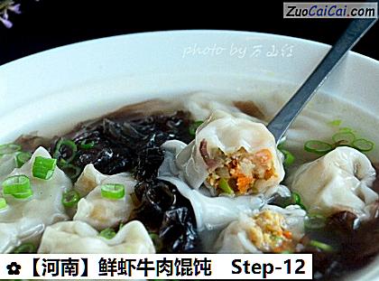 鲜虾牛肉馄饨做法第十二步骤