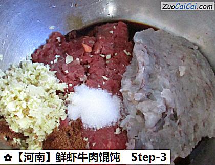 鲜虾牛肉馄饨做法第三步骤