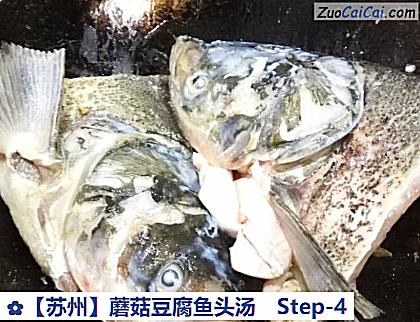 蘑菇豆腐鱼头汤做法第四步骤