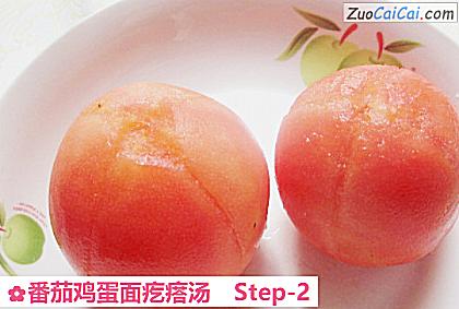 番茄鸡蛋面疙瘩汤做法第二步骤