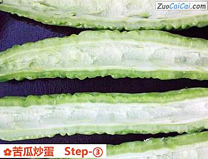 苦瓜炒蛋做法第三步骤
