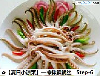 ［夏日小凉菜］—凉拌鲜鱿丝做法第六步骤