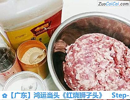 ［广东］鸿运当头《红烧狮子头》做法第三步骤