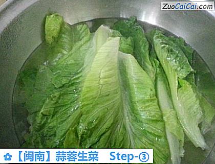 蒜蓉生菜做法第三步骤