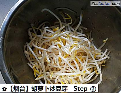 胡萝卜炒豆芽做法第二步骤