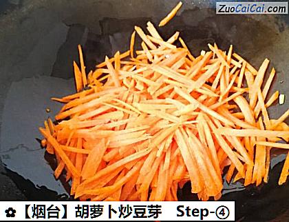 胡萝卜炒豆芽做法第四步骤