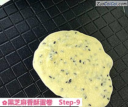 黑芝麻香酥蛋卷做法第九步骤