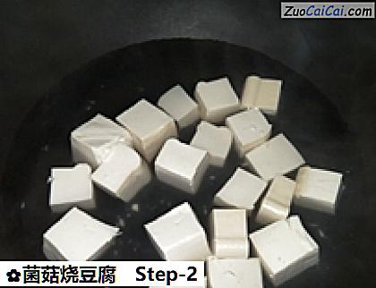 菌菇烧豆腐做法第二步骤