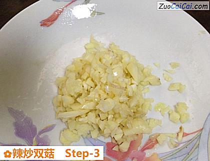 辣炒双菇做法第三步骤