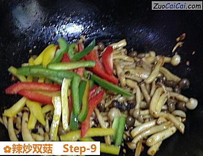 辣炒双菇做法第九步骤