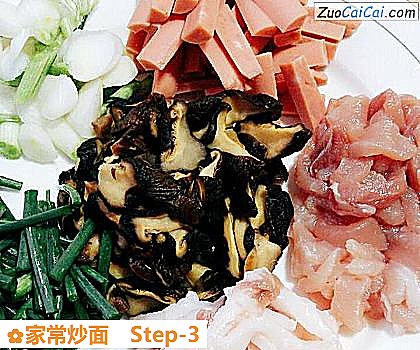 家常炒面做法第三步骤