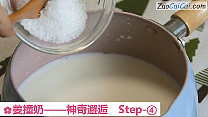 姜撞奶做法第四步骤