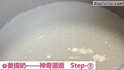 姜撞奶做法第五步骤