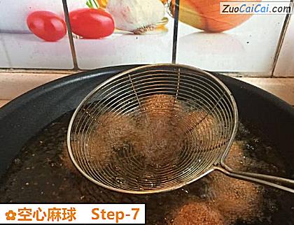 空心麻球做法第七步骤