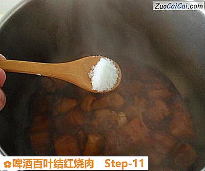 啤酒百叶结红烧肉做法第十一步骤