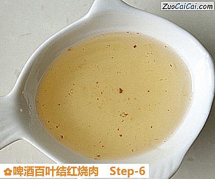 啤酒百叶结红烧肉做法第六步骤