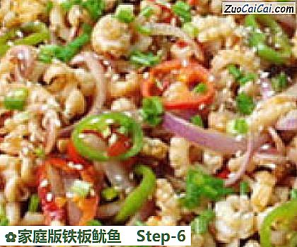 家庭版铁板鱿鱼做法第六步骤