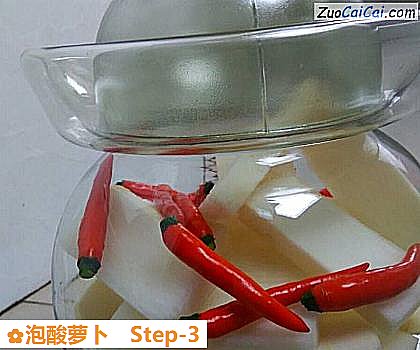 泡酸萝卜做法第三步骤