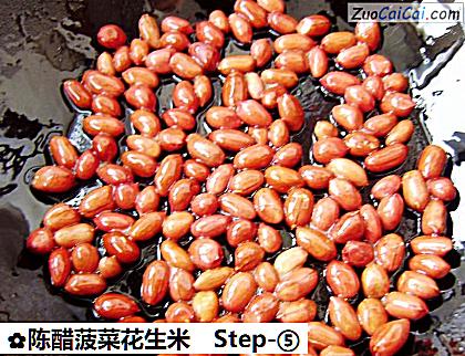 陈醋菠菜花生米做法第五步骤