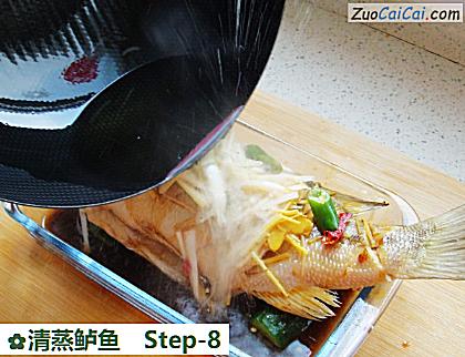 清蒸鲈鱼做法第八步骤