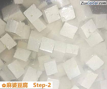 麻婆豆腐做法第二步骤
