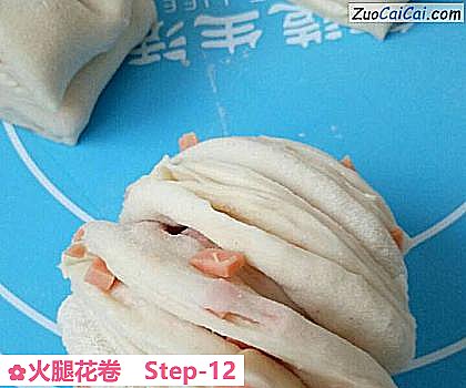 火腿花卷做法第十二步骤