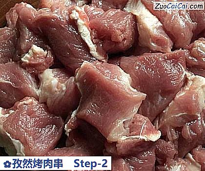 孜然烤肉串做法第二步骤