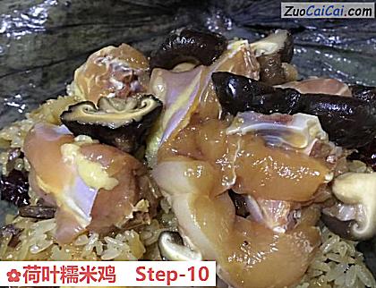 荷叶糯米鸡做法第十步骤